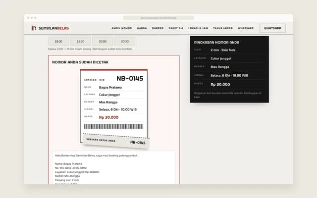 Tiket tercetak
