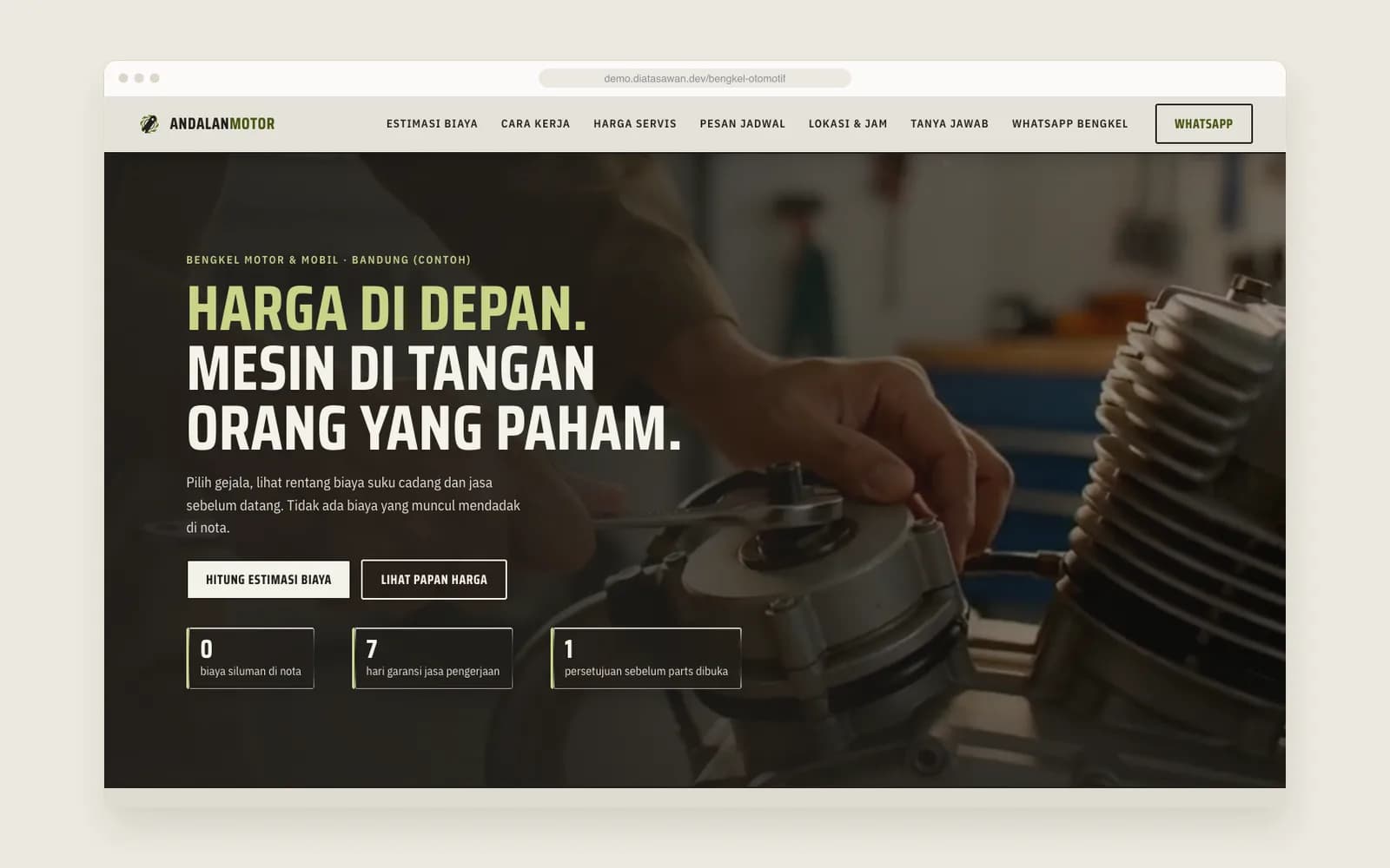 Bengkel Andalan Motor — Hero video bengkel