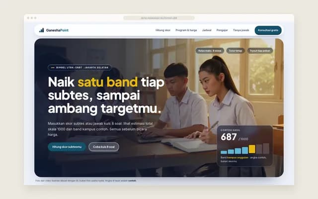 Hero video dan kartu skor
