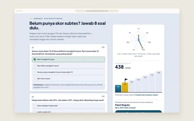 Kuis: dua jawaban benar