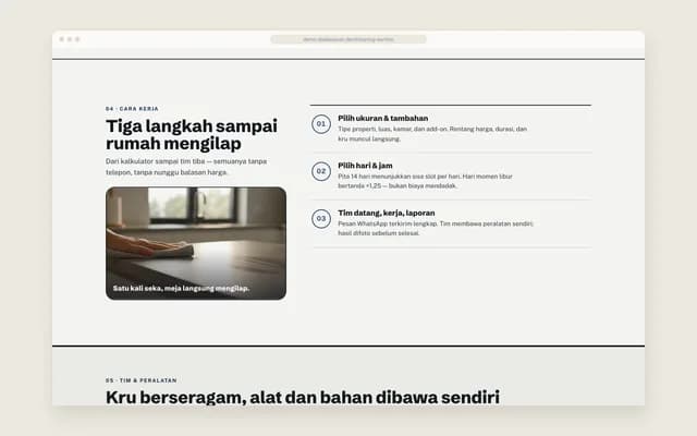 Cara kerja tiga langkah