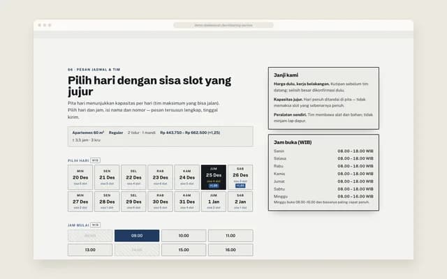 Jadwal dengan momen libur