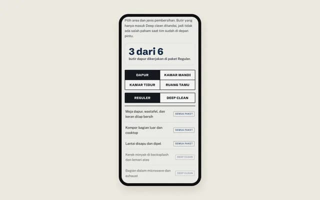Isi pekerjaan di ponsel