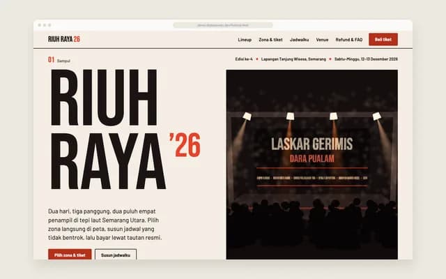 Sampul dan panggung 3D