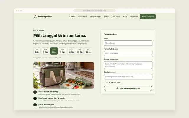 Tanggal mulai dan formulir