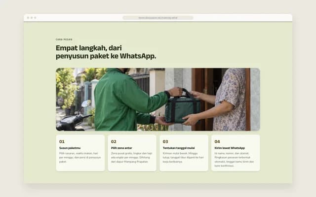 Cara pesan empat langkah