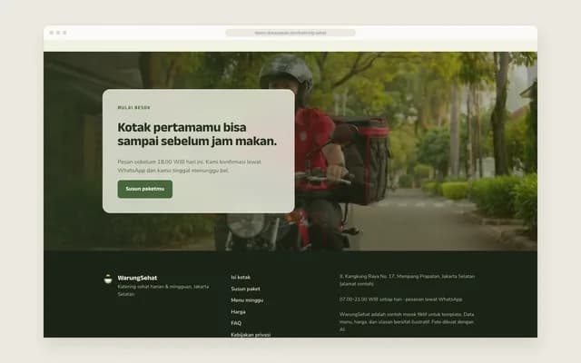 Ajakan akhir dan footer