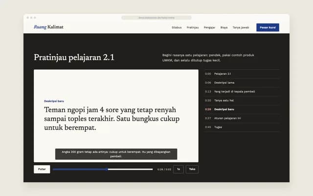 Pratinjau pelajaran
