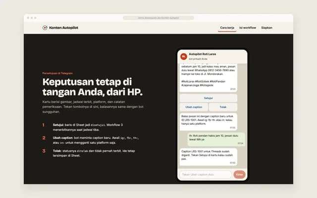 Persetujuan di Telegram