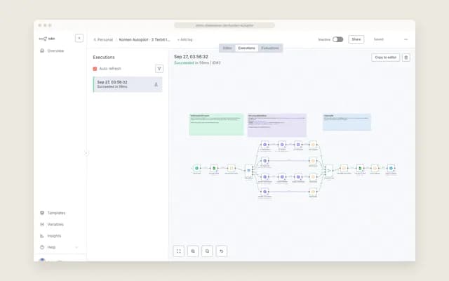 Eksekusi workflow 3