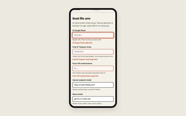 Pembuat .env