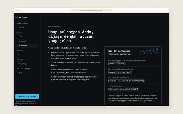 Keamanan dan slot izin