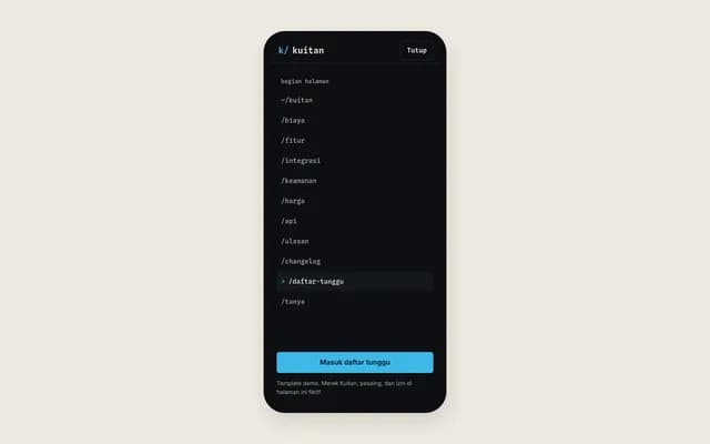 Menu path