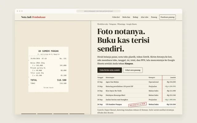 Tercatat dan distempel