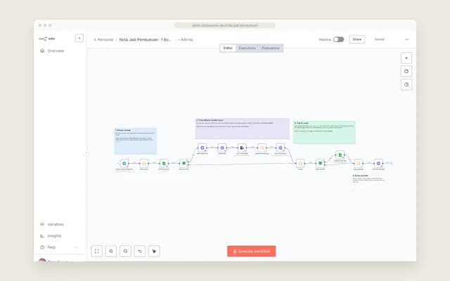 Workflow bot Telegram