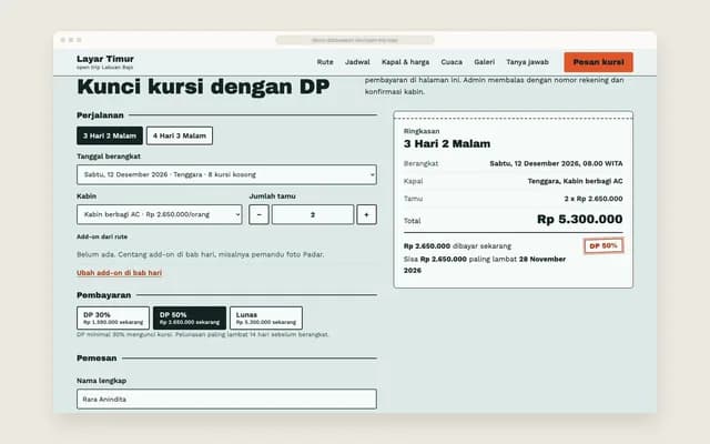 Formulir dan DP