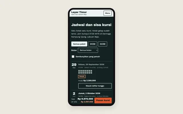 Jadwal di ponsel