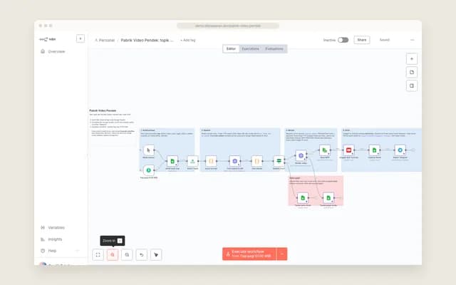 Workflow utama di n8n
