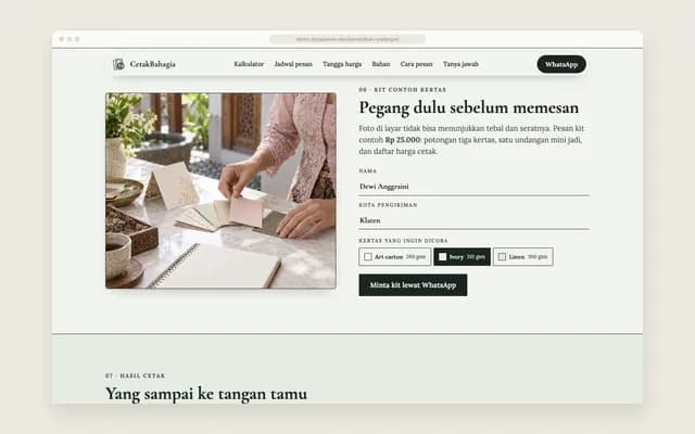 Kit contoh kertas