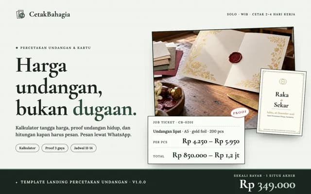 Percetakan Undangan — Sampul