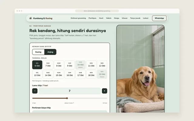 Penitipan dengan diskon 7 hari