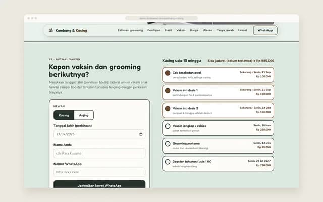 Jadwal vaksin dari tanggal lahir