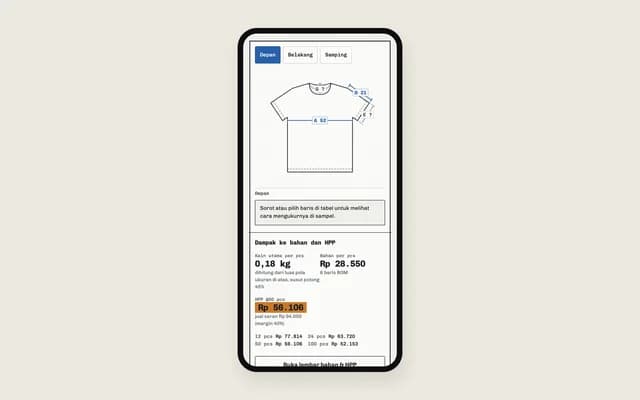 Cetak biru di ponsel