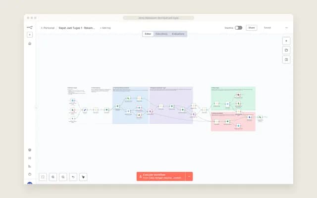 Workflow 1 dijalankan