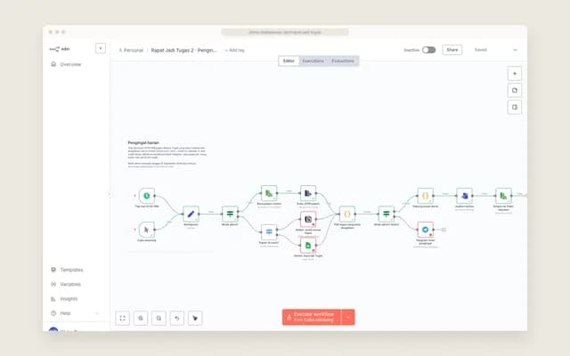 Workflow 2: pengingat