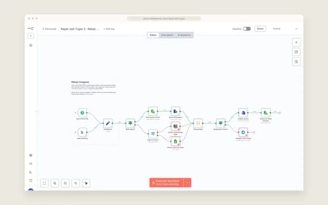 Workflow 3: rekap mingguan