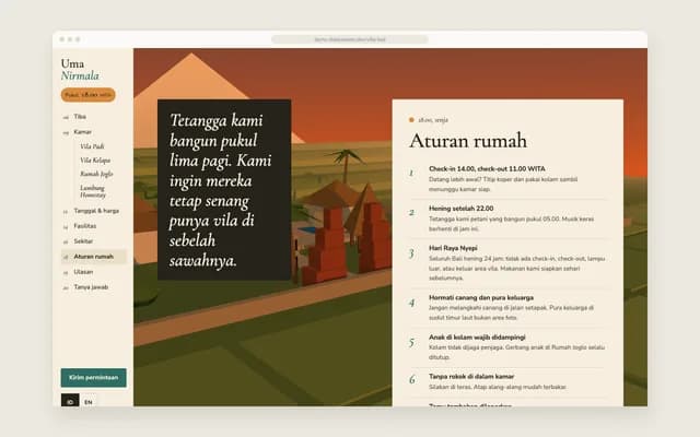 Aturan rumah saat senja