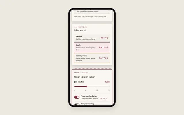 Paket cepat di ponsel