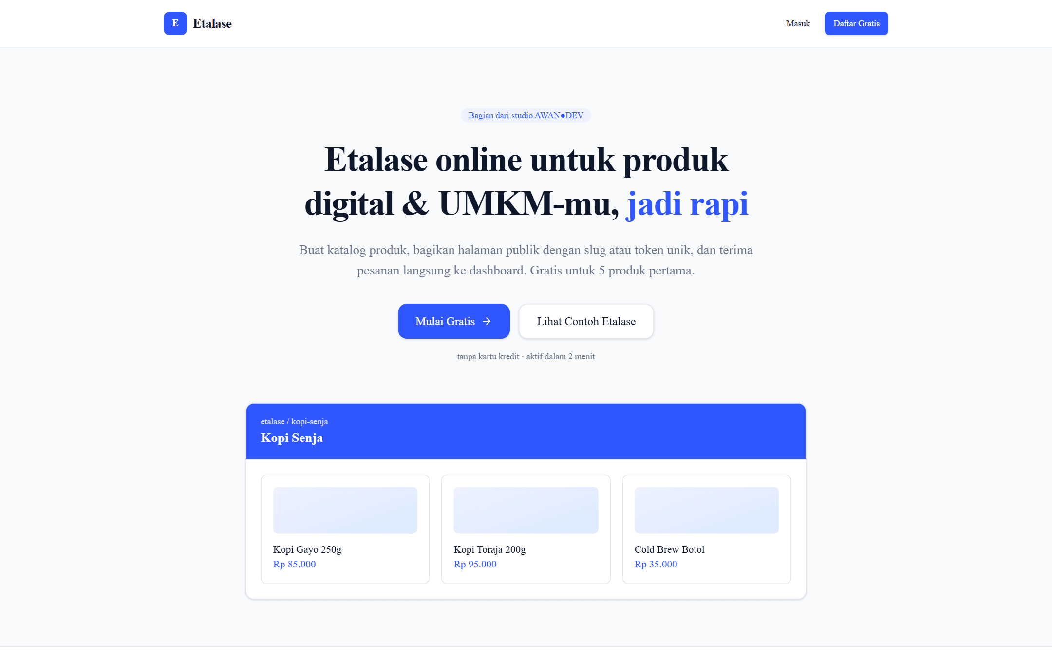 ETALASE preview