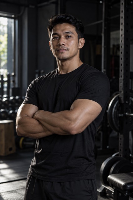 Foto contoh pelatih pria Studio Besi Kelapa (ilustrasi AI)